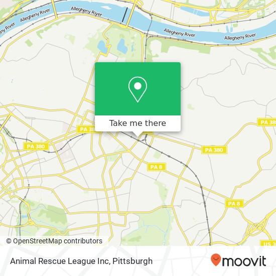 Animal Rescue League Inc map