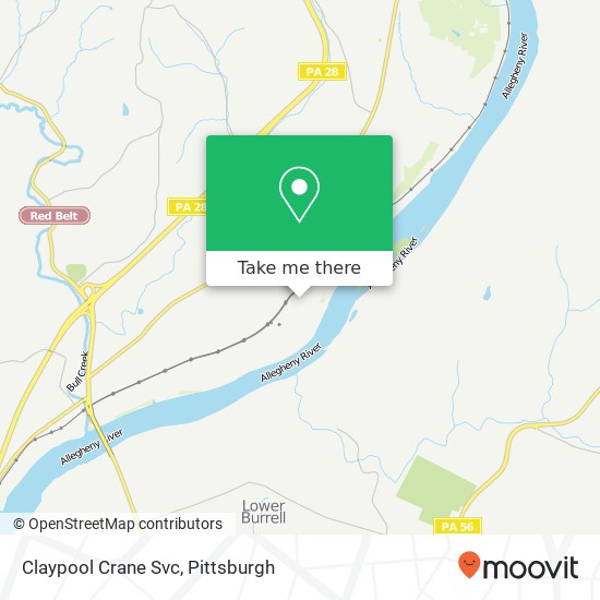 Claypool Crane Svc map