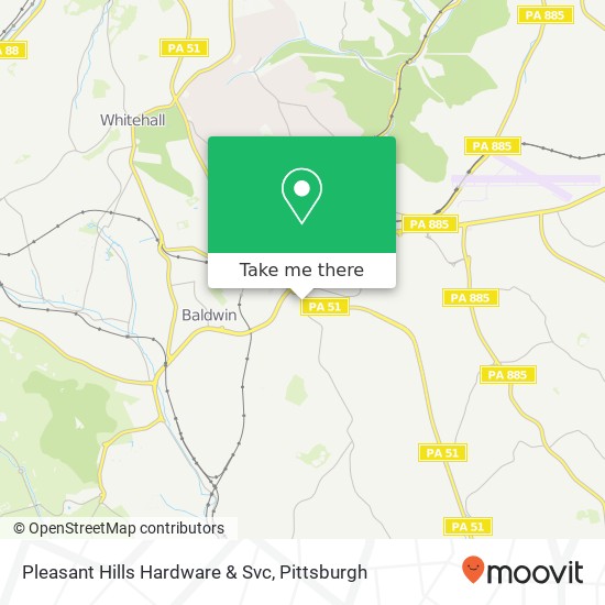 Pleasant Hills Hardware & Svc map