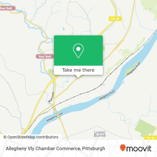 Allegheny Vly Chamber Commerce map