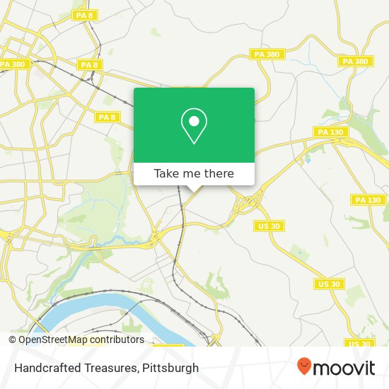 Handcrafted Treasures map