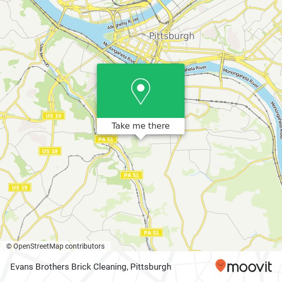 Evans Brothers Brick Cleaning map