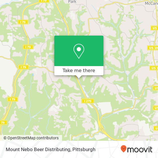 Mount Nebo Beer Distributing map