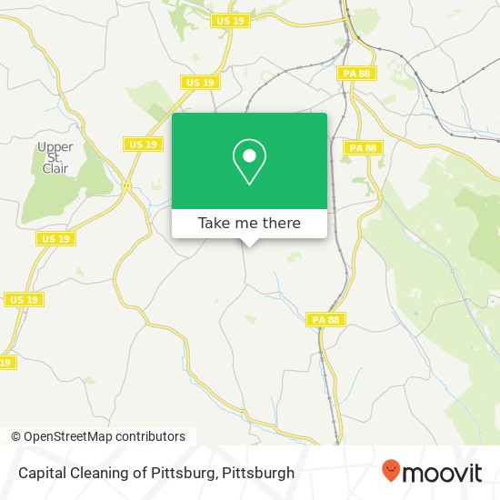 Mapa de Capital Cleaning of Pittsburg