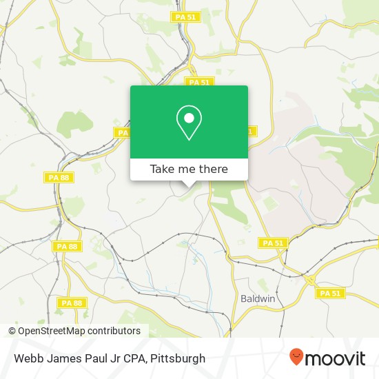 Webb James Paul Jr CPA map