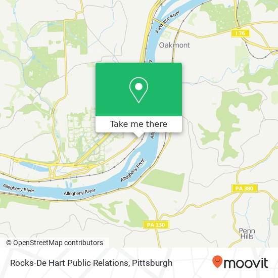 Rocks-De Hart Public Relations map