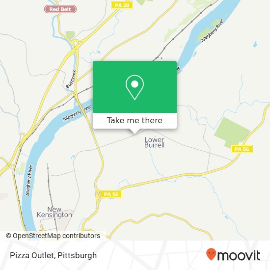 Mapa de Pizza Outlet