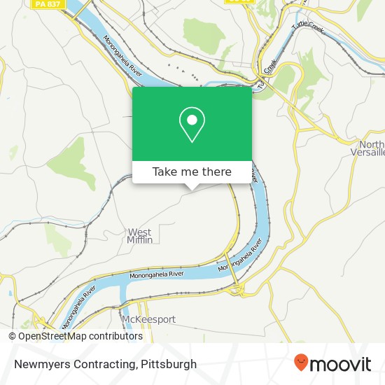 Newmyers Contracting map