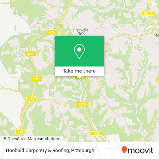 Honhold Carpentry & Roofing map