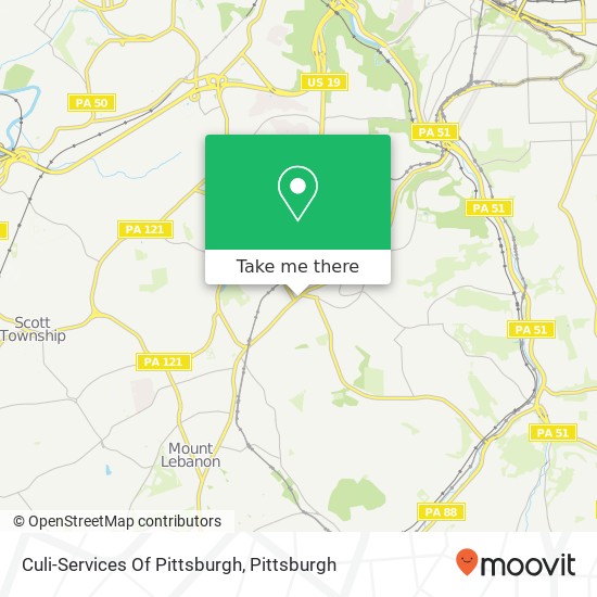 Culi-Services Of Pittsburgh map