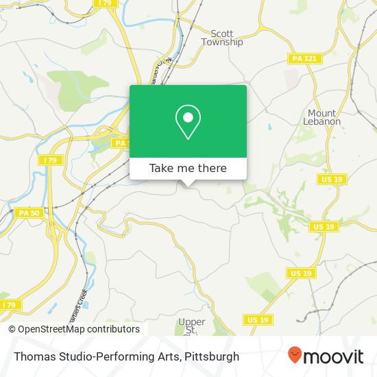 Thomas Studio-Performing Arts map