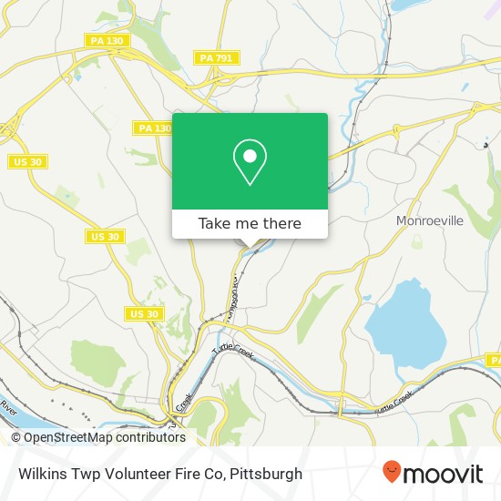 Wilkins Twp Volunteer Fire Co map