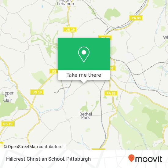 Mapa de Hillcrest Christian School