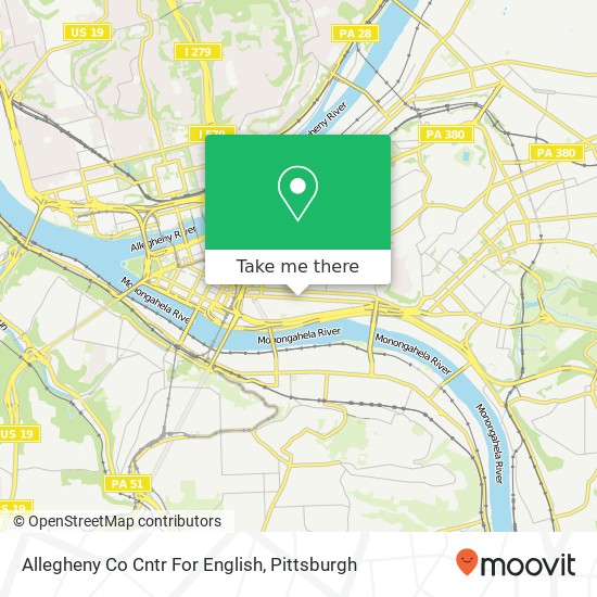 Mapa de Allegheny Co Cntr For English