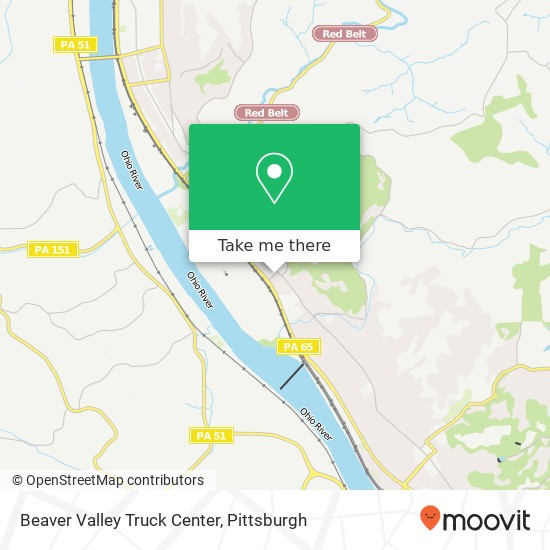 Mapa de Beaver Valley Truck Center