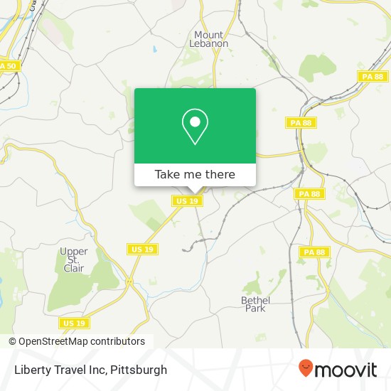 Liberty Travel Inc map