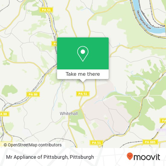 Mr Appliance of Pittsburgh map