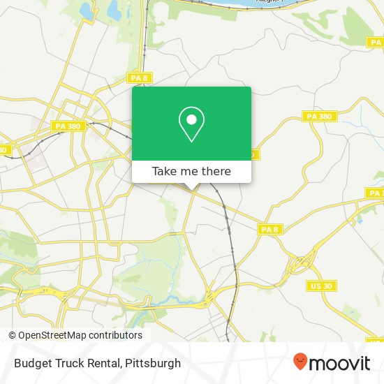 Mapa de Budget Truck Rental