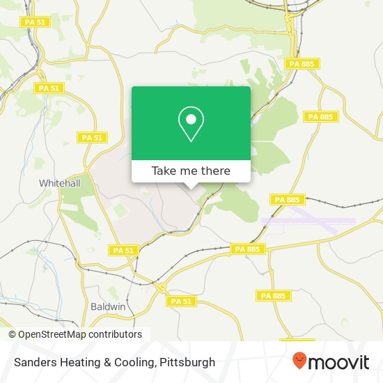 Sanders Heating & Cooling map