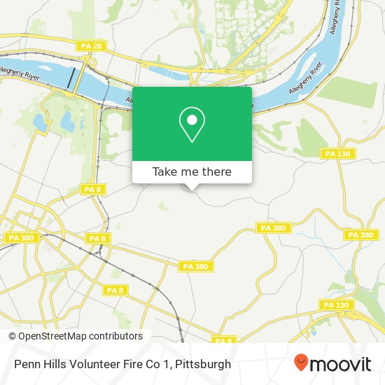 Mapa de Penn Hills Volunteer Fire Co 1