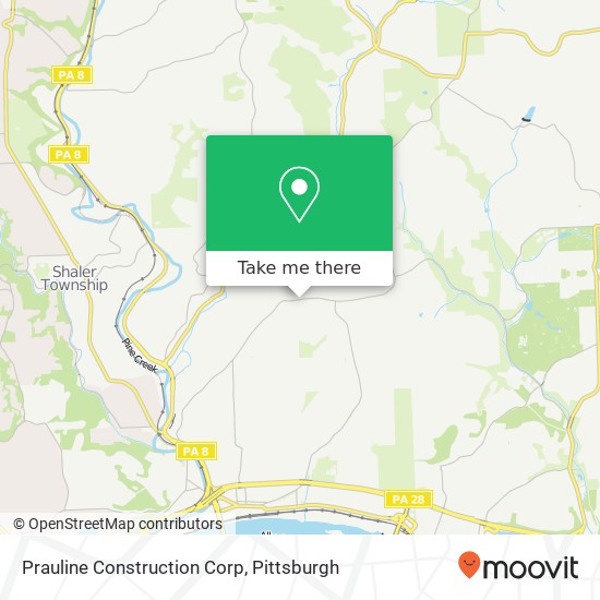 Prauline Construction Corp map