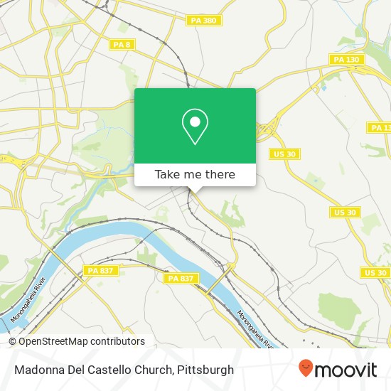 Madonna Del Castello Church map