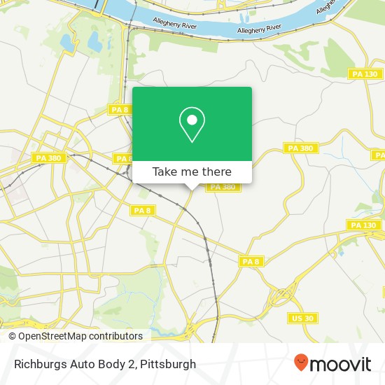 Richburgs Auto Body 2 map