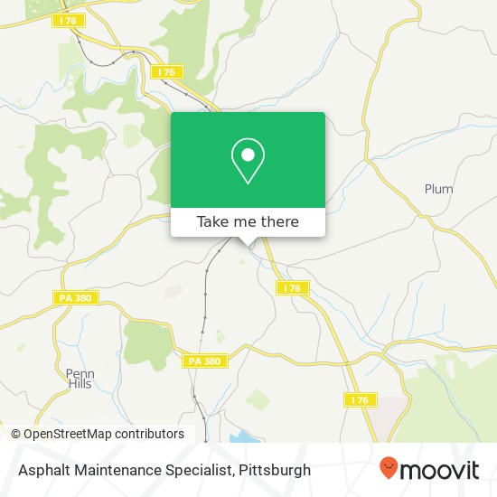 Mapa de Asphalt Maintenance Specialist