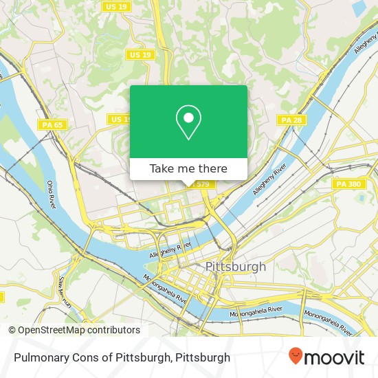 Pulmonary Cons of Pittsburgh map