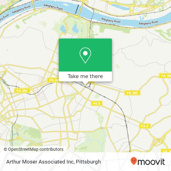 Arthur Moser Associated Inc map