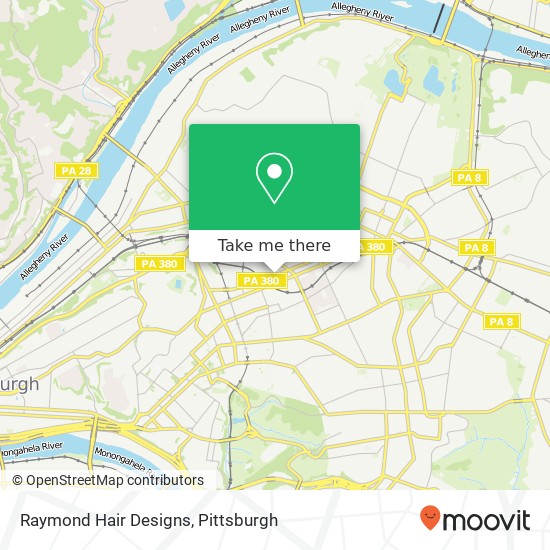 Raymond Hair Designs map