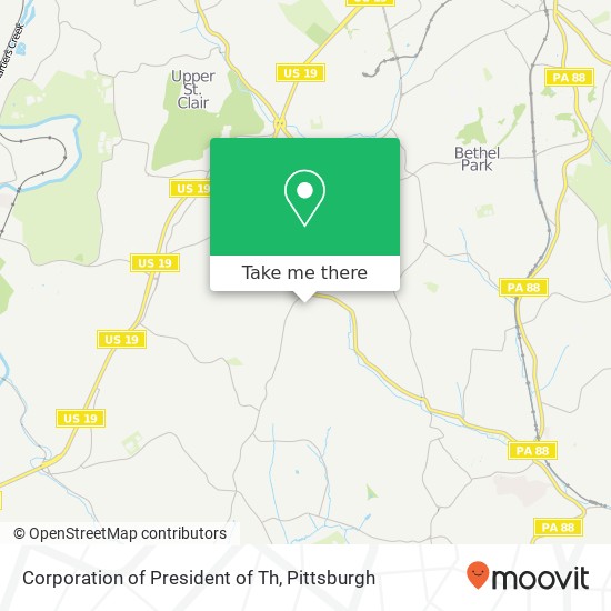 Mapa de Corporation of President of Th