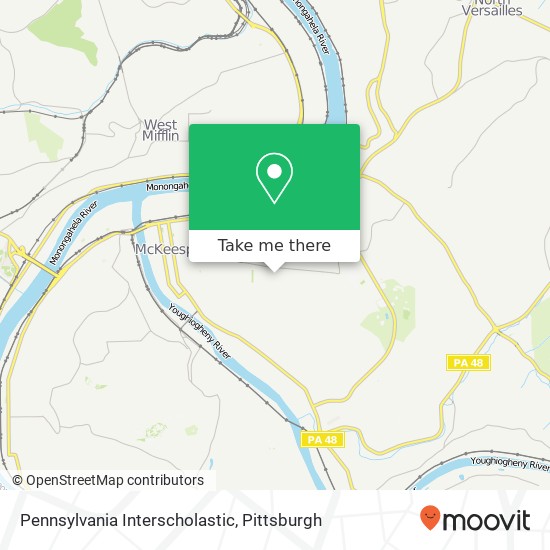 Mapa de Pennsylvania Interscholastic