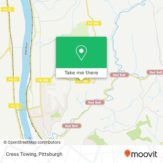 Cress Towing map