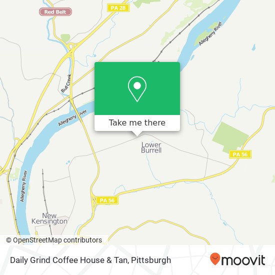 Mapa de Daily Grind Coffee House & Tan