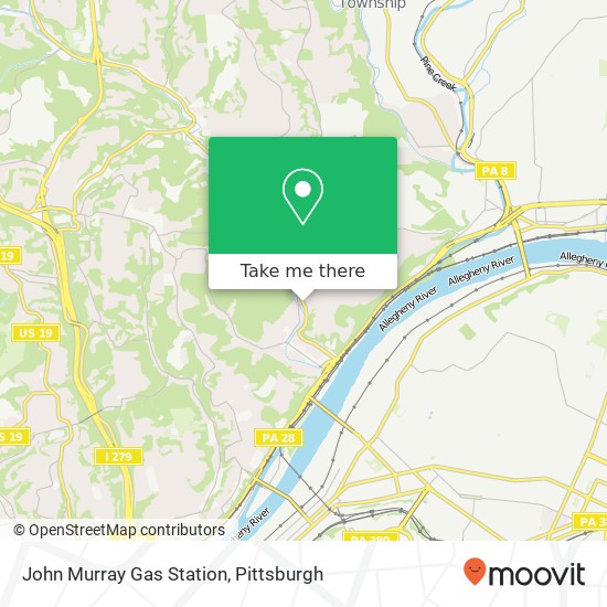 John Murray Gas Station map