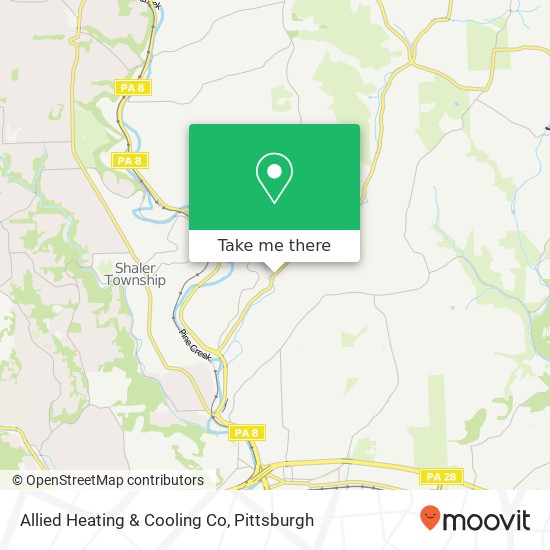 Allied Heating & Cooling Co map