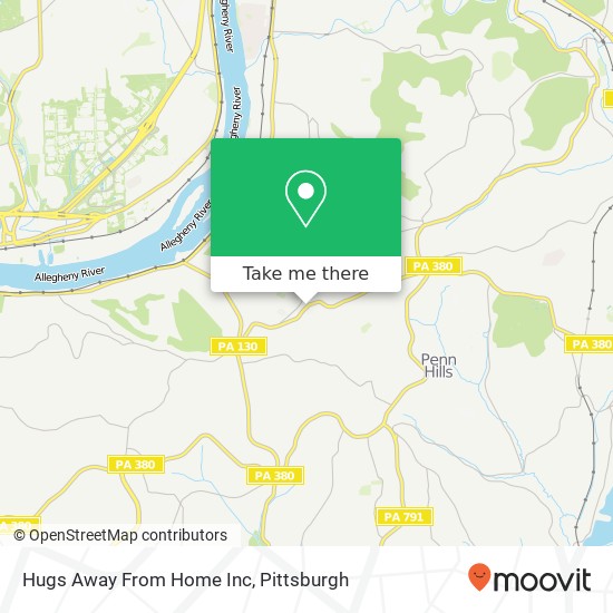 Hugs Away From Home Inc map