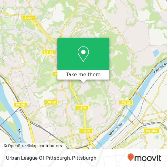 Mapa de Urban League Of Pittsburgh
