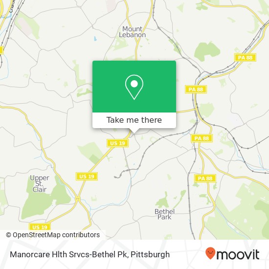 Mapa de Manorcare Hlth Srvcs-Bethel Pk