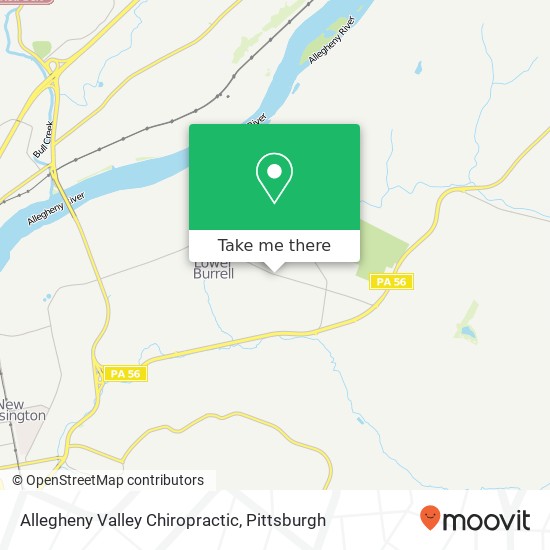 Allegheny Valley Chiropractic map