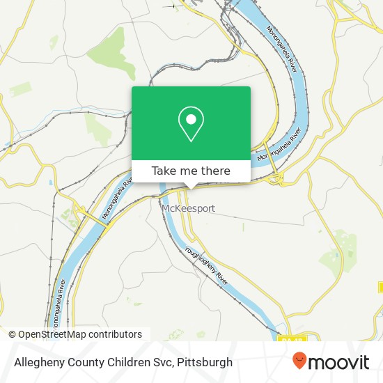 Allegheny County Children Svc map