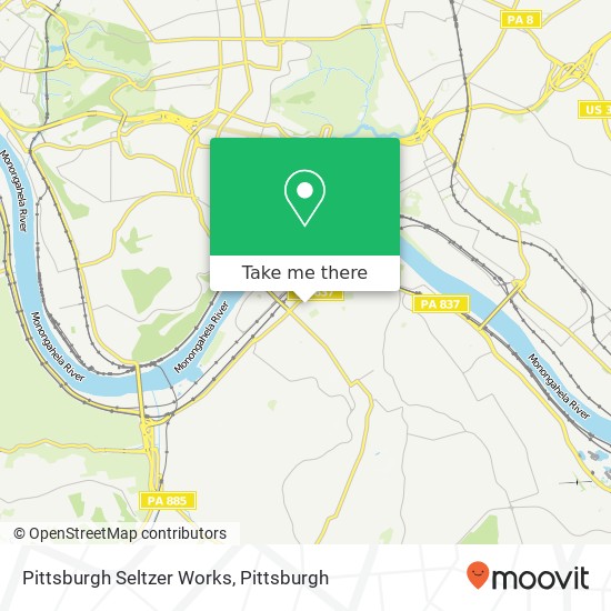 Mapa de Pittsburgh Seltzer Works