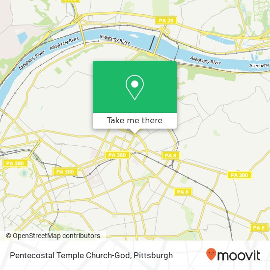 Pentecostal Temple Church-God map