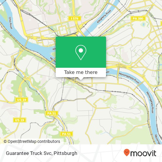 Guarantee Truck Svc map