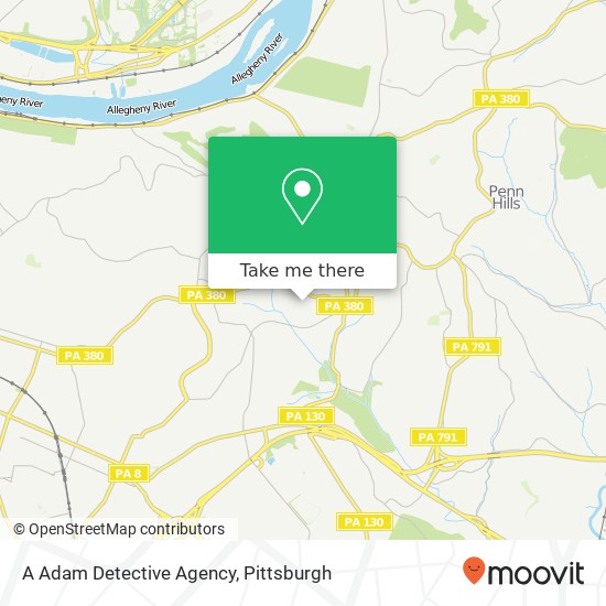 A Adam Detective Agency map