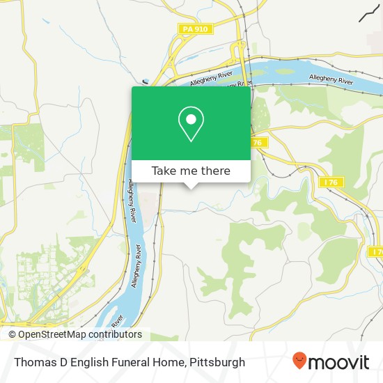 Thomas D English Funeral Home map