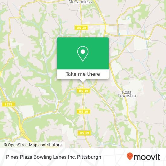 Pines Plaza Bowling Lanes Inc map