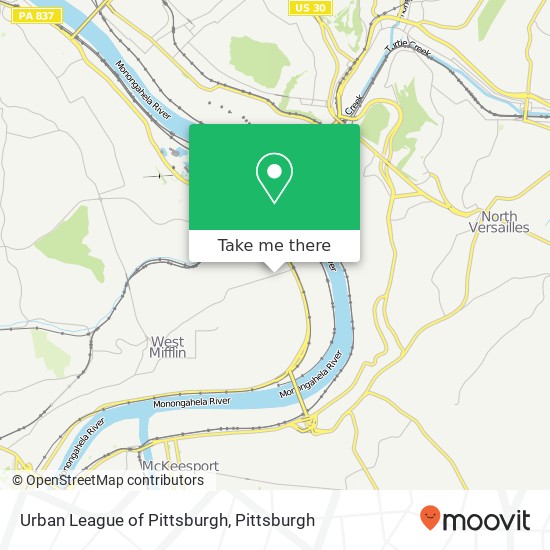 Urban League of Pittsburgh map