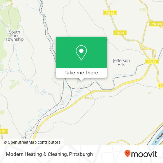 Mapa de Modern Heating & Cleaning